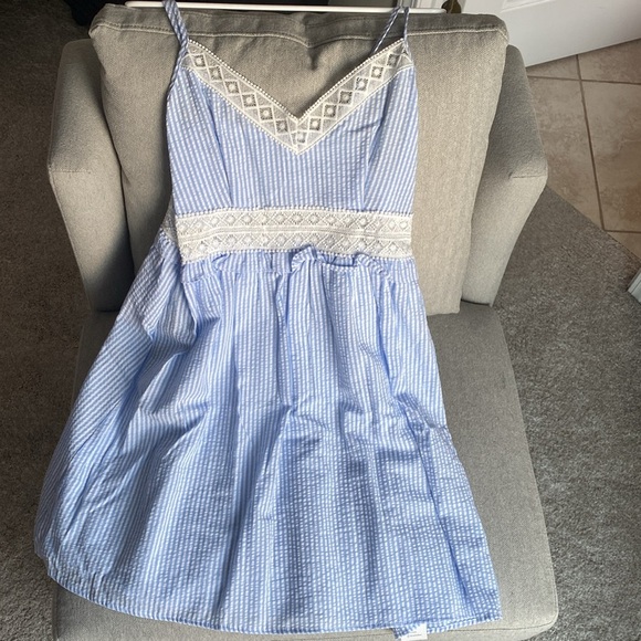 NWOT Blue Striped Midi Dress - Picture 4 of 7